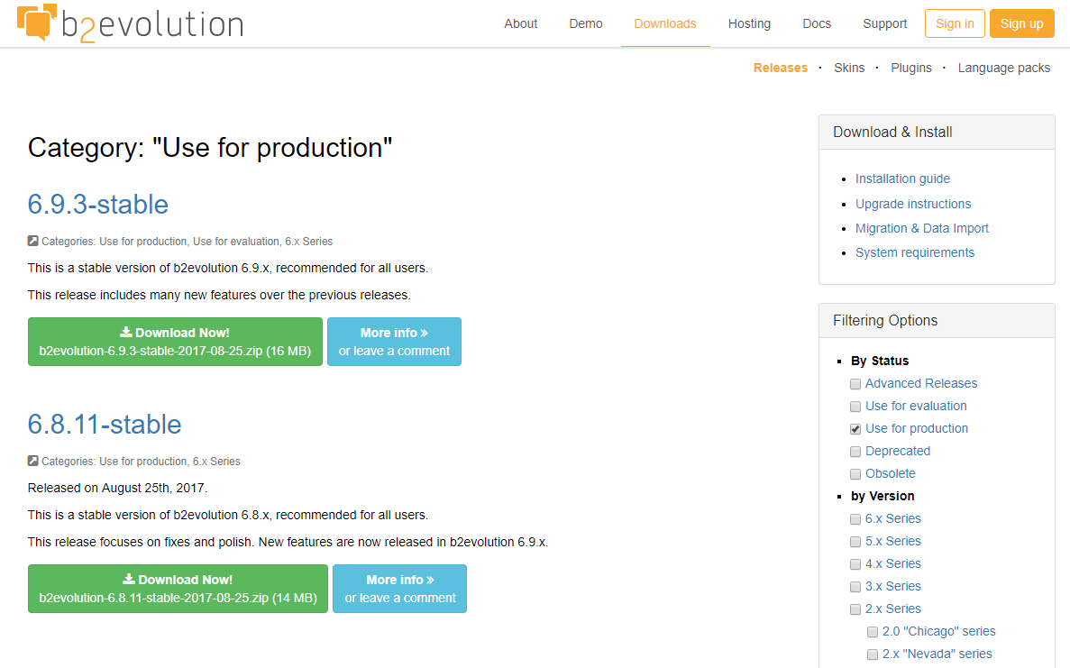 Demo sites. Demo. Quick Guide for EVO 2 Series. Try Demo. Version b.