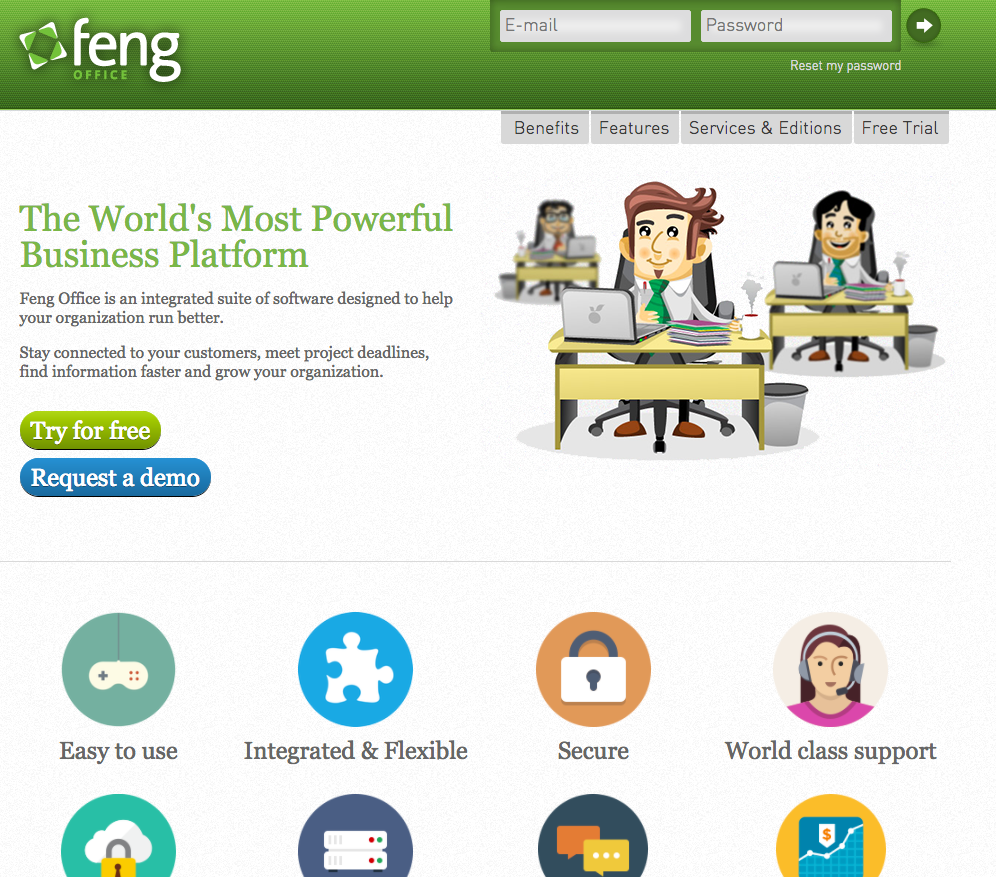 Feng Office Demo Site » Try Feng Office without installing it