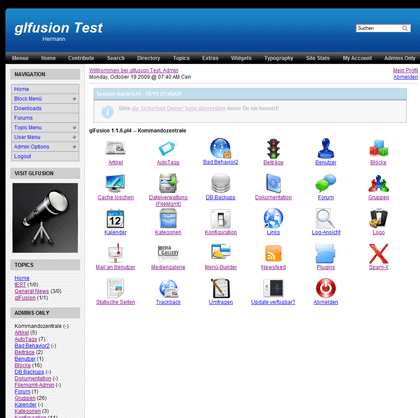 GlFusion Admin Dashboard