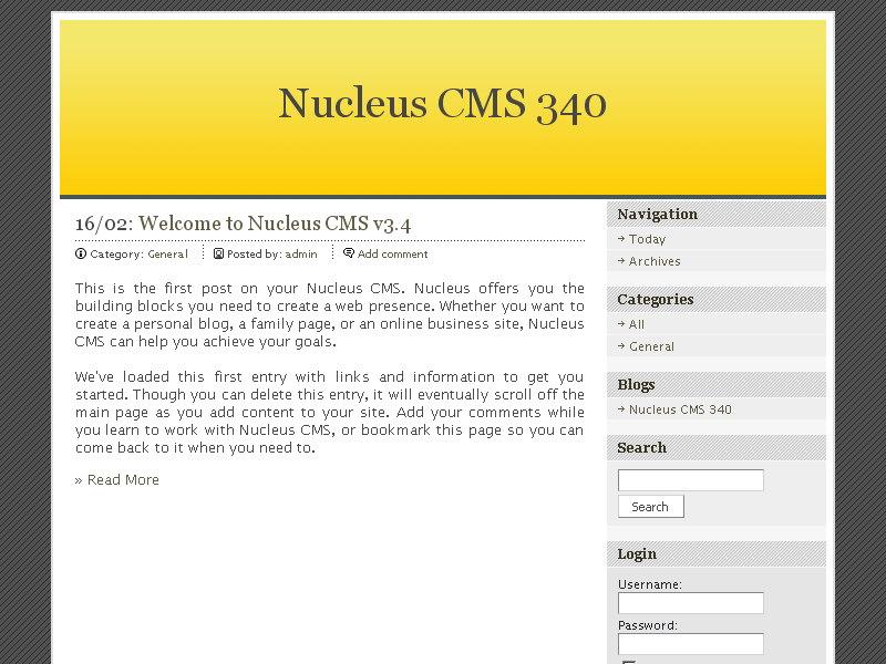 Nucleus CMS Theme Example