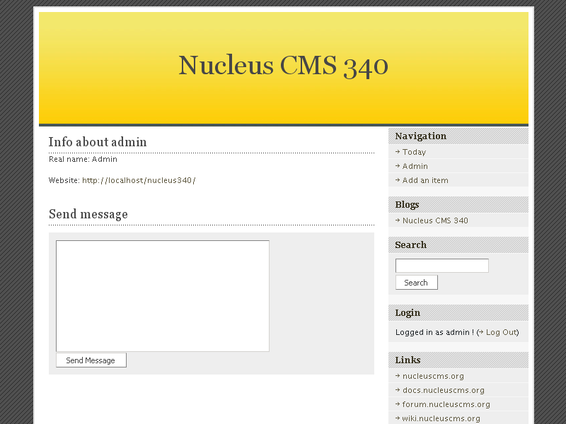 Nucleus CMS Member Page