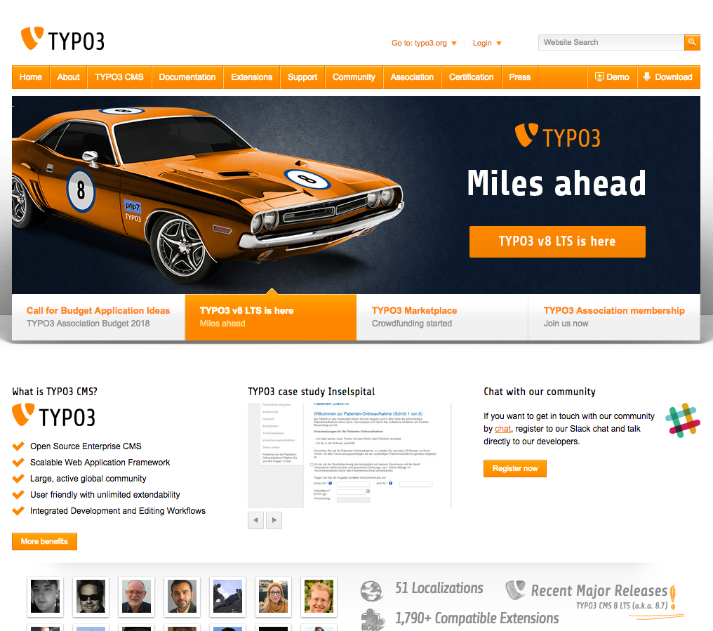 Сайт 03. Typo3 cms. Typo3. Www typo. Com.