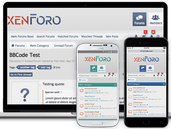 XenForo Demo Site » Try XenForo without installing it