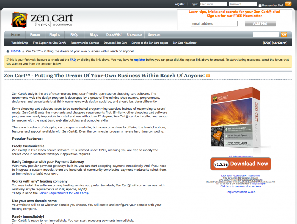 Zen Cart Demo Site » Try Zen Cart without installing it